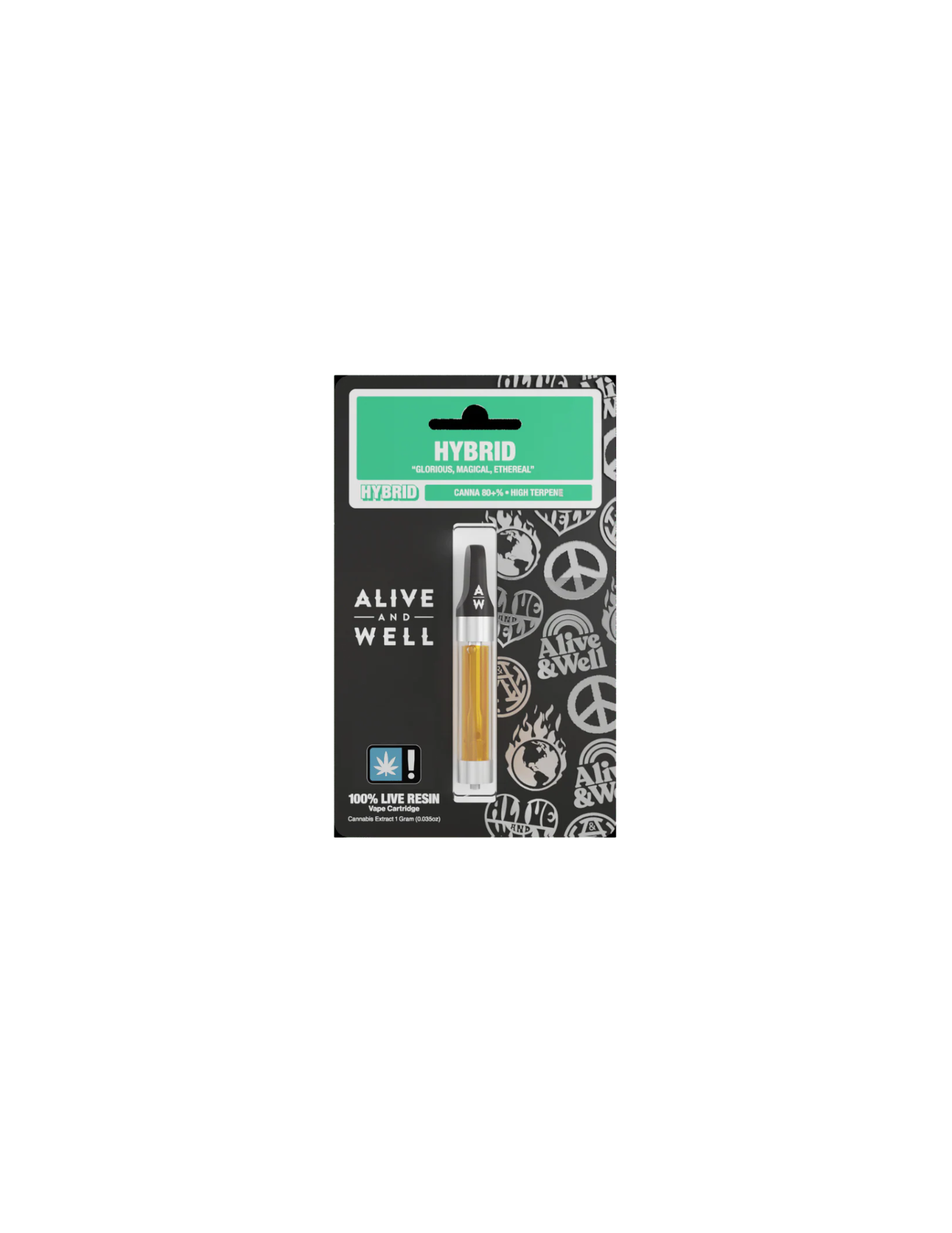Alive And Well Craft Resin THCa 510 Cartridge / Bubba Kush Hybrid